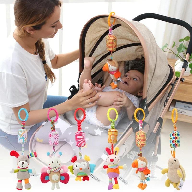 Product Introduction of Baby Sensory Hanging Rattles Soft Learning Toy Plush Animals Stroller Infant Car Bed Crib with Teether for Bebe Babies Toddlers 6