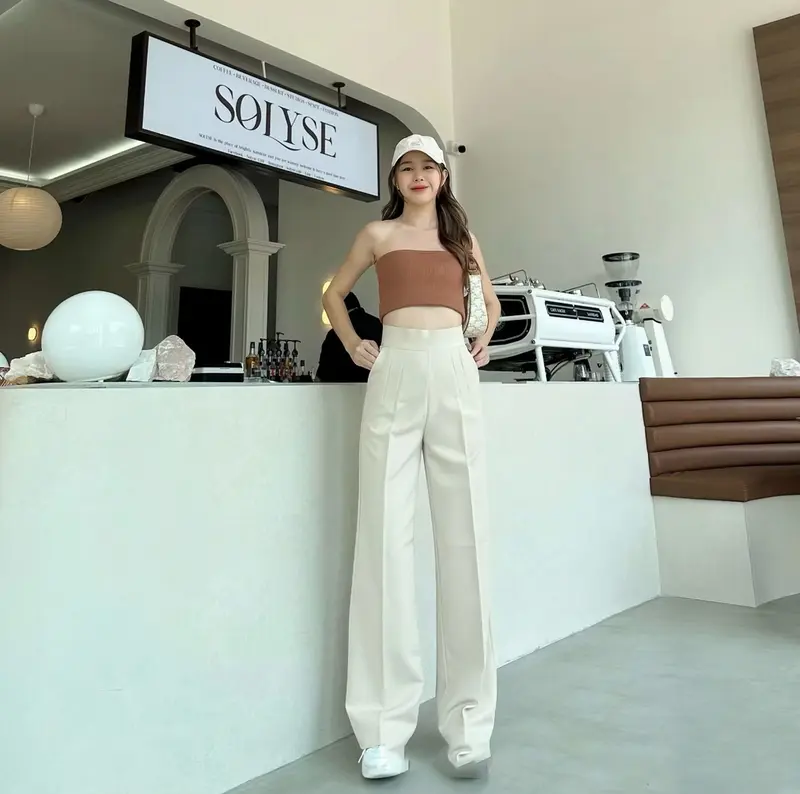 Quần tây công sở bigsize nữ, khóa sườn, ống suông trơn, dáng dài 98cm cho các nàng . Pants Baggy 1