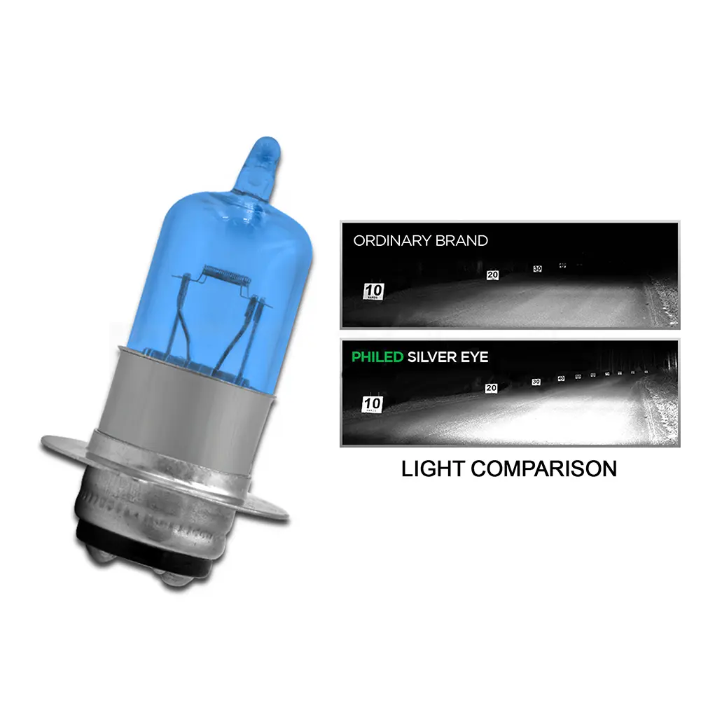 Bóng đèn Halogen, Siêu sáng (12V), Kiểu H6 và T19, Thích hợp cho đèn pha xe máy, Mẫu P15D, Hàng mới về từ SGDF