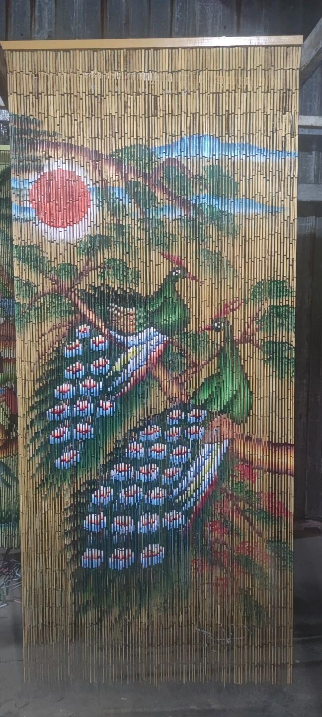 Product Introduction of mành trúc nghệ thuật hình con công kích thước 90x200cm Chống nước 1