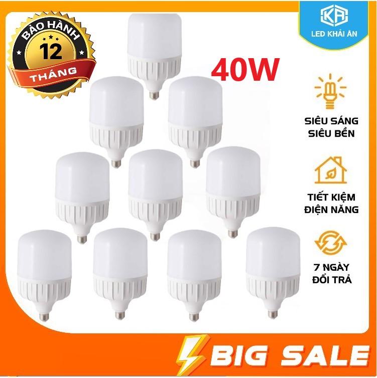 Bộ 10 Bóng Đèn LED TAT 40W E27 công suất lớn. Tiết kiệm điện, an toàn khi sử dụng. Bảo hành: 12 Tháng. - Led Khải Ân