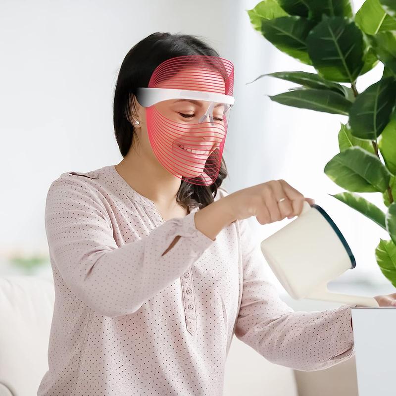 Portable 7 Color Light Beauty Mask, 1 Box Lightweight Facial Skin Care Mask & Accessories, Facial Beauty Instrument for Women & Girls 8