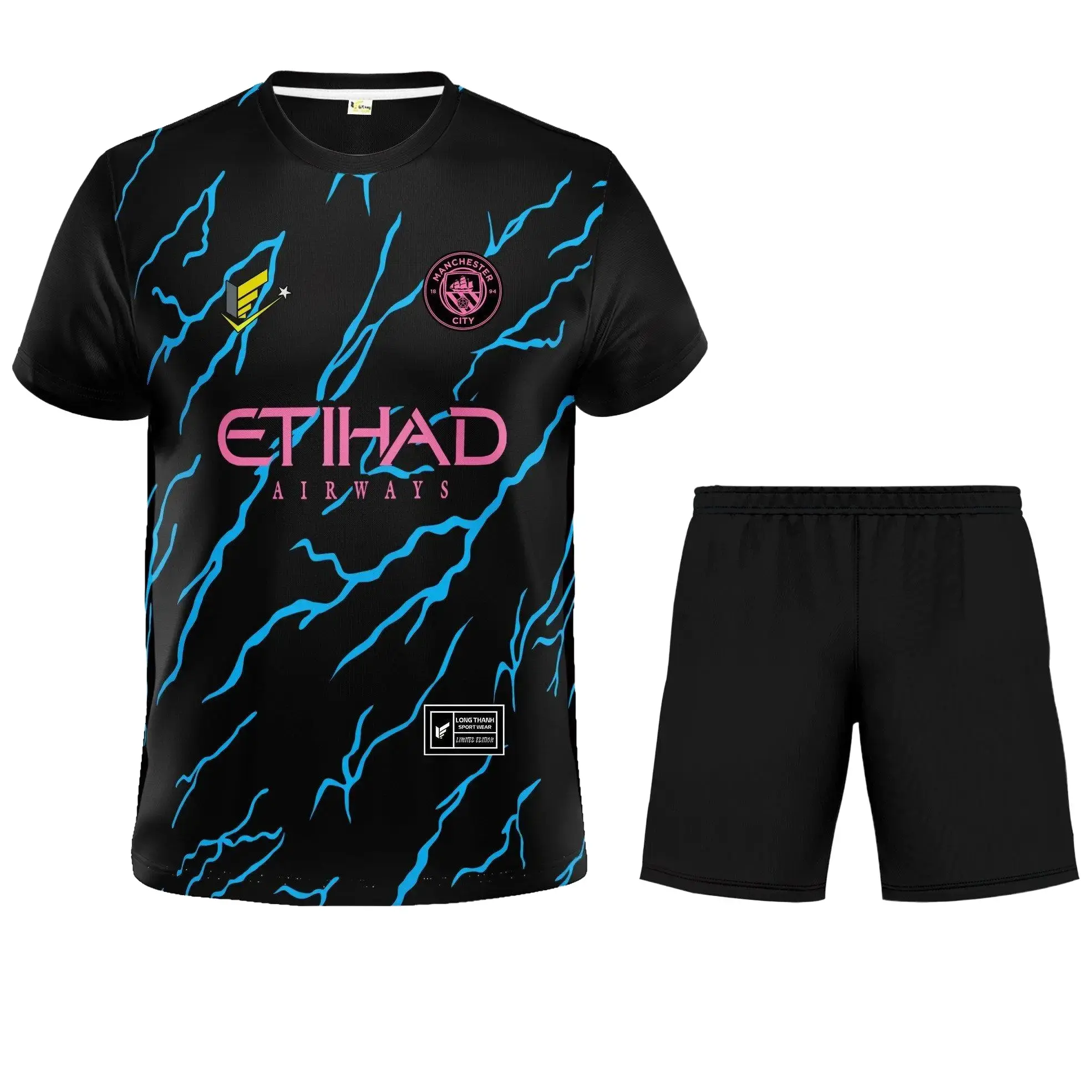 Bộ quần áo đá bóng, đồ đá banh nam nữ Man City, thun lạnh cao cấp Top Sport