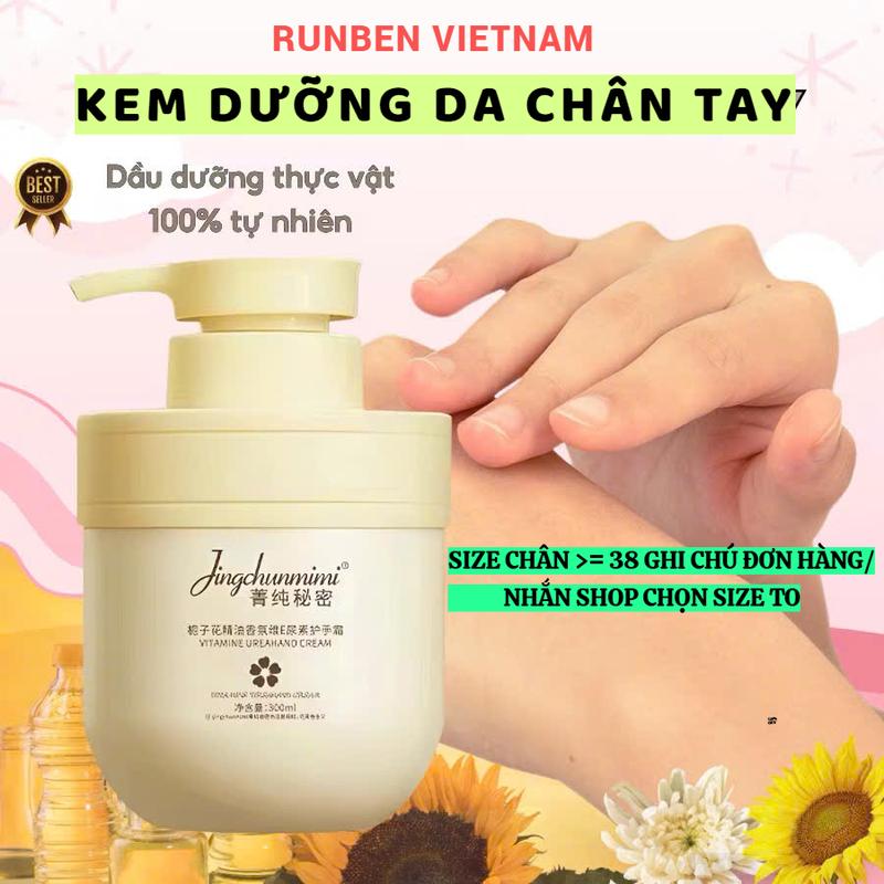 Kem Dưỡng Da Chân Tay Jingchunmimi Chính Hãng 300ml Chứa Vitamin E Giúp Dưỡng Ẩm Chống Khô Nứt Nẻ Tay Chân Làm Đẹp Da Tất Chân Silicon Chân To Hơn Size 38 Nhắn Shop Chọn Size Ngoại Cỡ Nữ Cosmetic Women