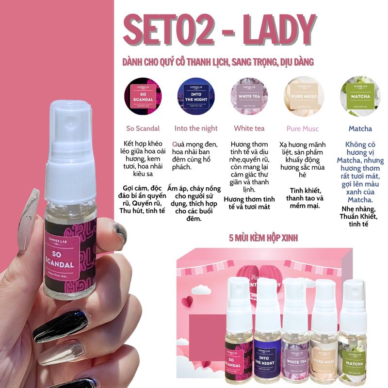 [LIVESTREAM] Set Bodymist Mini 10ml dành cho nam, nữ - Summer Lab Nước Hoa Cosmetic Women Perfume Mỹ Phẩm