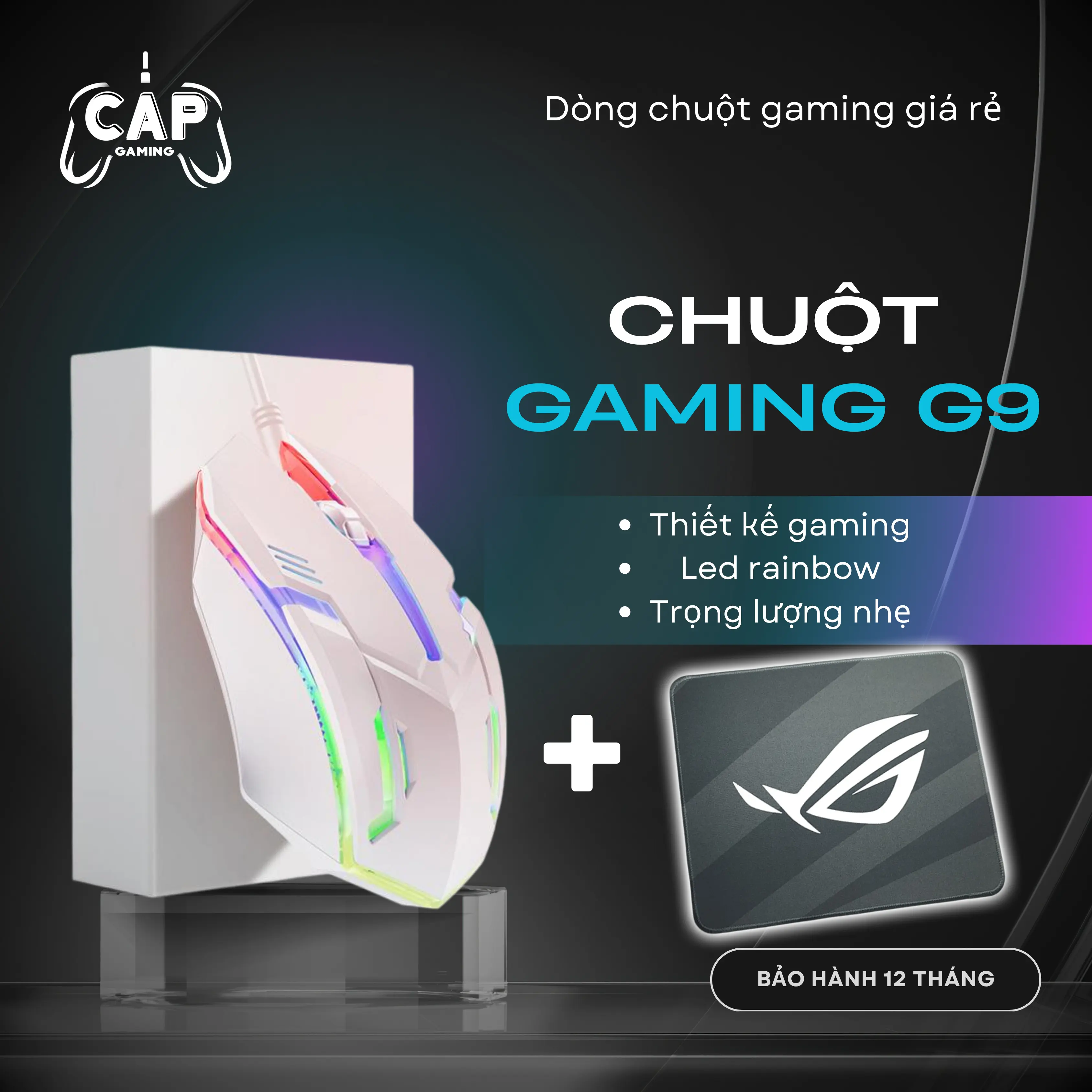 Chuột máy tính Văn phòng Gaming G9 giá rẻ + Lót Chuột Gaming Chuột có dây DPI 1200 chơi game văn phòng máy tính tivi laptop chuot  cong