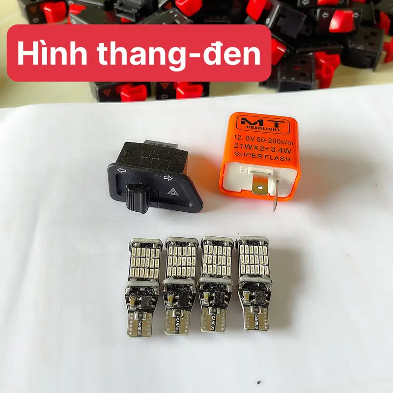 Combo Haza+4 Bóng T15 Siêu Sáng Gắn Wave 50/100/110 Win V1 V2 V3 4