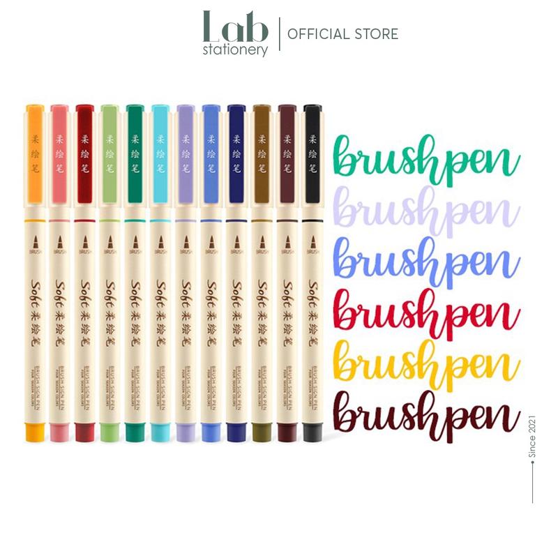 Bút Brush Ngòi Lông Mềm Cao Cấp Soft Viết Calligraphy Trang Trí Sổ Tay