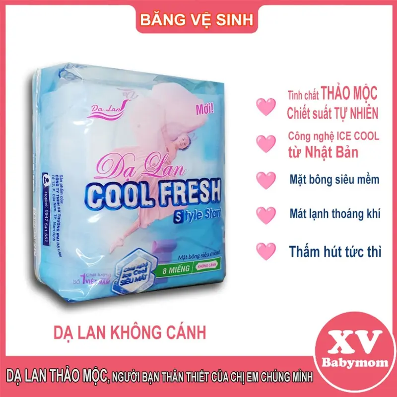 Combo 10 gói tặng 1 gói băng vệ sinh thảo mộc Dạ lan [voucher 7k] siêu thấm hút, mát lạnh, chống tràn rất hiệu quả gói 8 miếng bề mặt bông mềm Tampon Nữ 4