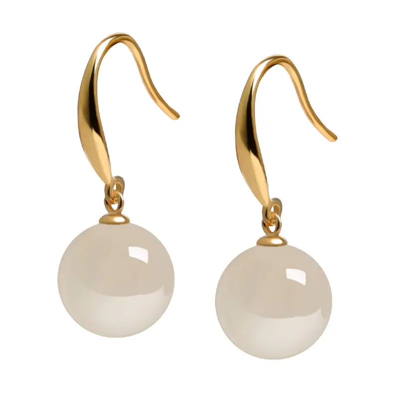 Bông Tai Thả Bạc Sterling, Thiết Kế Ngọc Bích Và Abalone, Chống Dị Ứng, Móc, Phong Cách Cổ Điển Cao Cấp, Trang Phục Hàng Ngày, Thời Trang Tươi Mới, Trang Sức Nữ, 999 4