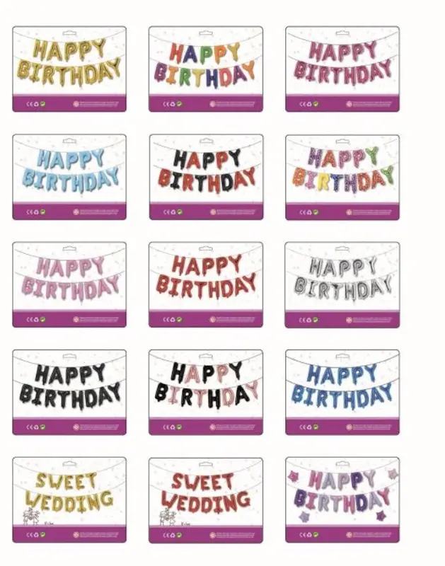 Bóng chữ Happy Birthday trang trí sinh sinh nhật Cao Su 2