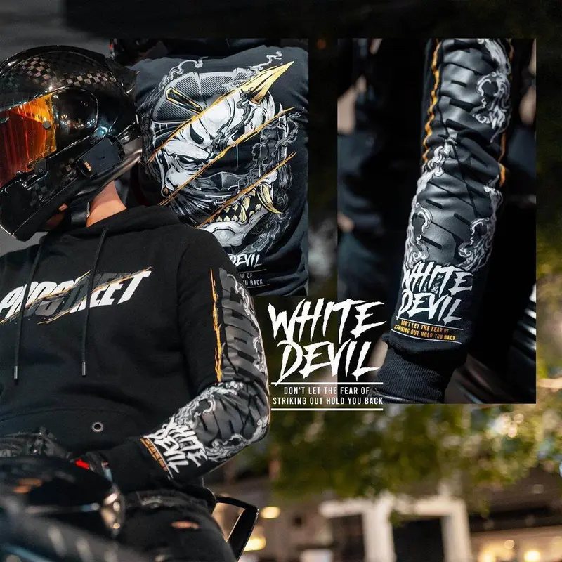 Sweater Hoodie Prostreet White Devil Jepang Sweater Pria Wanita Hoodie Jepang - Jaket Prosstreet white devil - jaket motorr prostreet 0