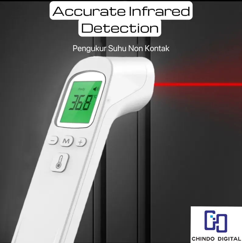 Thermogun Termometer Suhu Tubuh Digital Termometer Inframerah Termometer Infrared Non Contact Thermometer Dahi untuk Demam Termometer Dahi 1