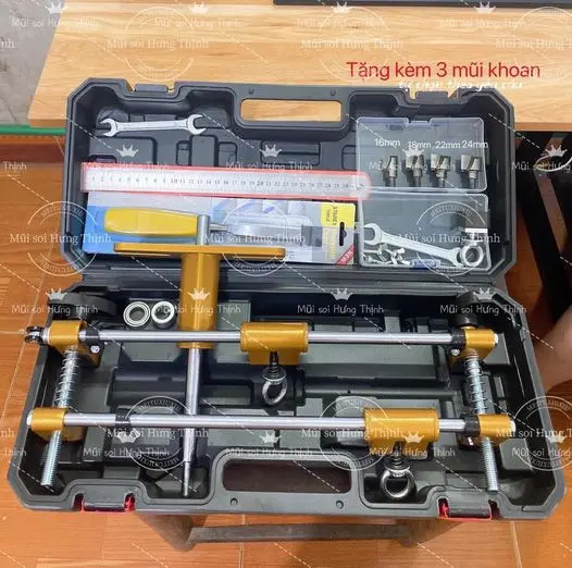 Bộ cữ khoan khóa cửa gỗ, đục lỗ khóa cửa gỗ , lắp đặt cửa gỗ loại 1