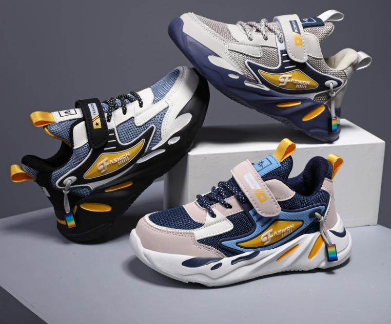 Giày Thể Thao SIÊU CẤP FOM CHUẨN Phối Lưới Cao Cấp Mới sz 28-39 Cho Bé Trai Bé Gái Sneaker Sport Kid Học Sinh Tập Thể Dục