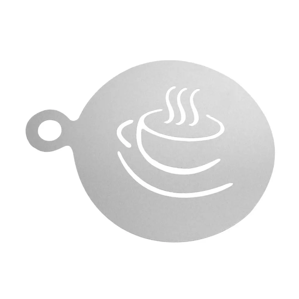 Latte Art Stencil Portable Coffee Decoration Stencil for Bar Accessories Cappuccino Coffee Shop Oatmeal Cupcake DIY Craft Decor