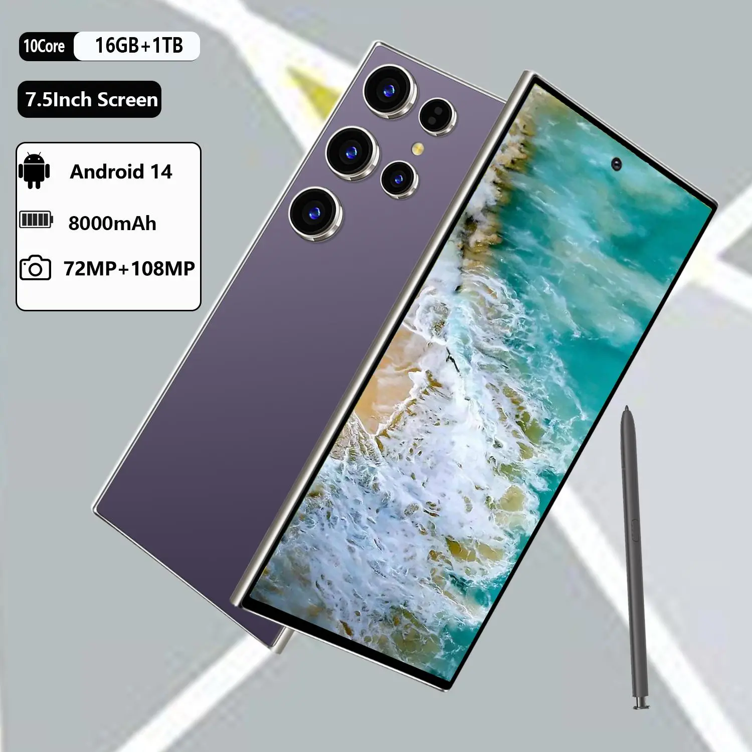 Điện thoại Samsug S25 Ultra 7.5INCI, 16GB+1TB, 8000mAh, Android14.0, 72MP+108MP, ID mặt, 4G/5G, WIFI, Thẻ SIM kép, Trả góp