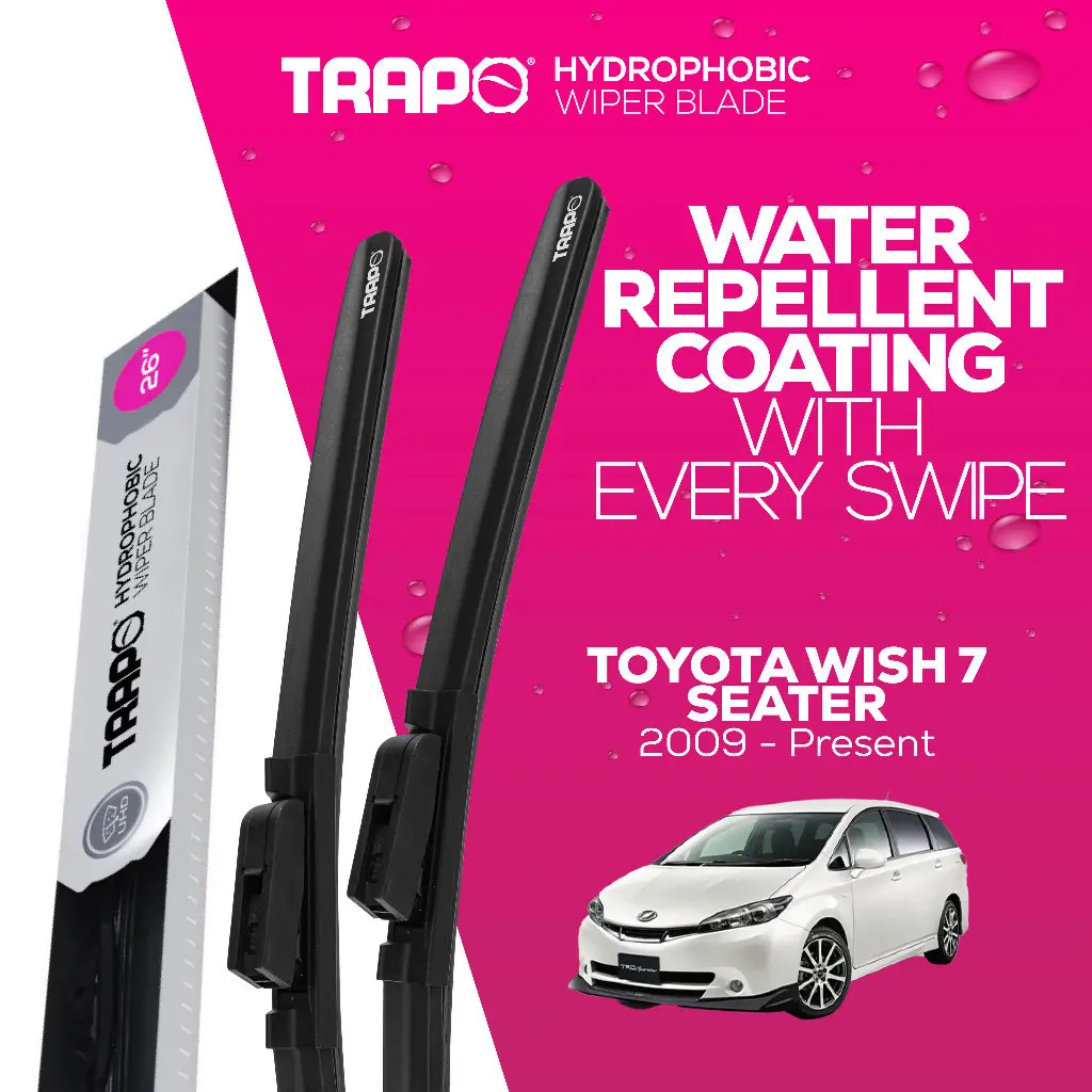 Trapo Hydrophobic Car Wiper Blade Toyota Wish 7 Seater (2009 -2017)