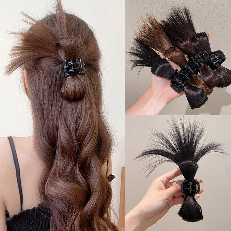 Kẹp Tóc Giả, Hàng Mới Về, Dành Cho Bé Gái Và Phụ Nữ, Thời Trang, Trông Tự Nhiên, Kẹp Tóc Tóc Đuôi Ngựa Cao, Phụ Kiện Tóc