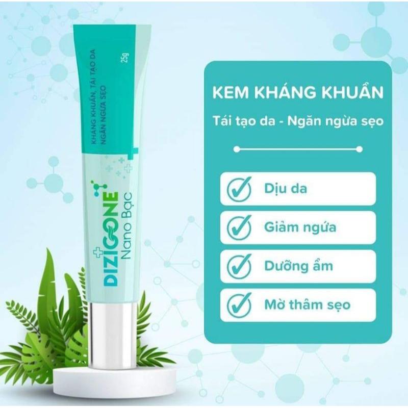 [Mua nhận quà] Kem DIZIGONE NANO BẠC - Kháng khuẩn, lành thương, ngăn ngừa sẹo, phục hồi tổn thương da mạn tính 6