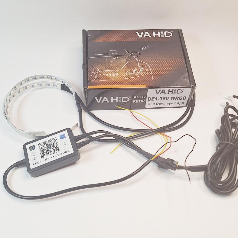 All New Demon RGB Matrix Welcome Light Sein Running | Devil Eyes 360 RGB Welcome Light | Lampu LED Demon Devil Eyes 360 RGB Merk Vahid | DE RGB Bluetooth Apps Andoid IOS Car Accesories 1