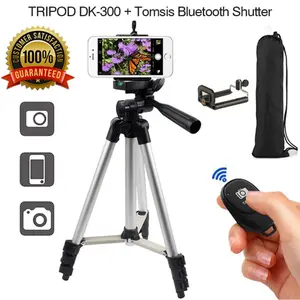 Tripod Bluetooth DK300, Tripod Bluetooth DK320  1 Meter + Remote Bluetooth + Holder u + Tas