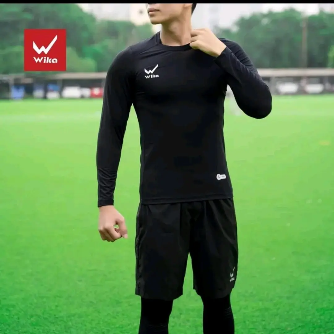 Áo giữ nhiệt Wika tay dài Unisex cổ tròn nam - Menswear Cổ Tròn