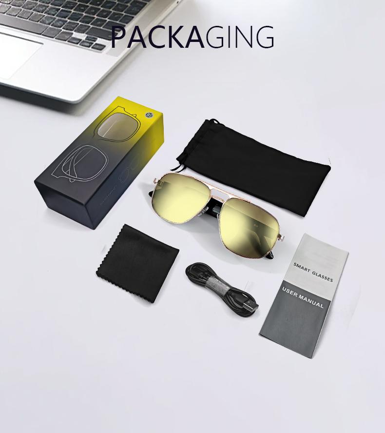 Product Introduction of Original JT-GS02 Intelligent Sunglasses AI Audio Bluetooth Smart Glasses UV400 Polarized Lens Voice Calling Outdoor Eyeglasses 22