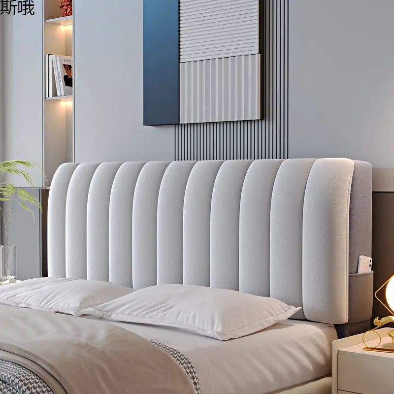 Bọc Đầu Giường Chất Liệu Da Và Gỗ, Dày Dặn, Có Tựa Lưng Gói Mềm, Trùm Kín, Thiết Kế Đơn Giản Và Thanh Lịch, Chống Va Chạm, Chống Bụi, Thích Hợp Cho Đầu Giường, Xuyên Biên Giới, Hàng Mới Về Năm 202