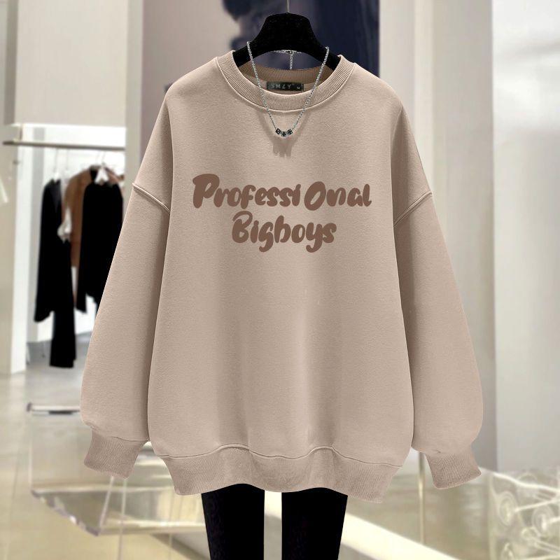 Áo Hoodie Dày, Phong Cách Hàn Quốc, Lót Lông Cừu, Quần Áo Nữ, Mùa Thu Và Mùa Đông, Hàng Mới Về, Thích Hợp Cho Học Sinh, Áo Khoác Dài Tay Lót Lông Top Women 0