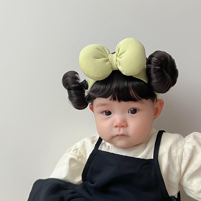 Product Introduction of Băng Đô Tóc Giả Cho Em Bé Và Trẻ Em, Thời Trang, Dễ Thương, Dành Cho Trẻ Em Gái, Kiểu Nơ, Thích Hợp Cho Trẻ Sơ Sinh Và Trẻ Mới Biết Đi, Mũ Tóc Giả, Sợi Tóc, Mũ Đội Đầu Hóa Trang, [Lww] Cho Bé Phụ Kiện Tóc 17