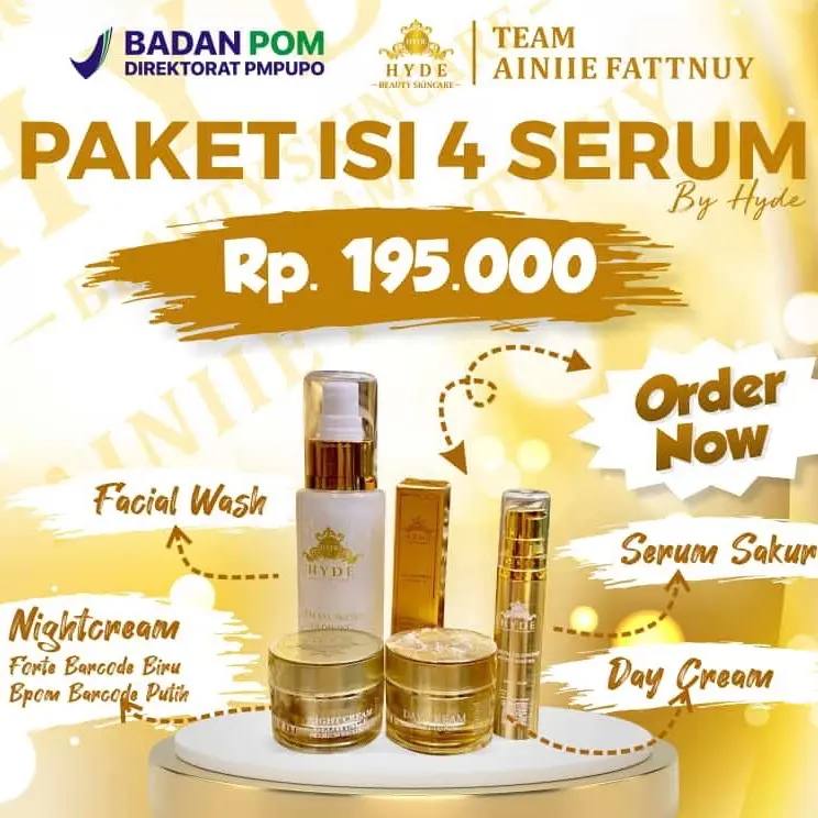 [ PAKET ISI 4 SERUM ] HYDE BEAUTY SKINCARE EXTRA GLOWING ( bisa cod )