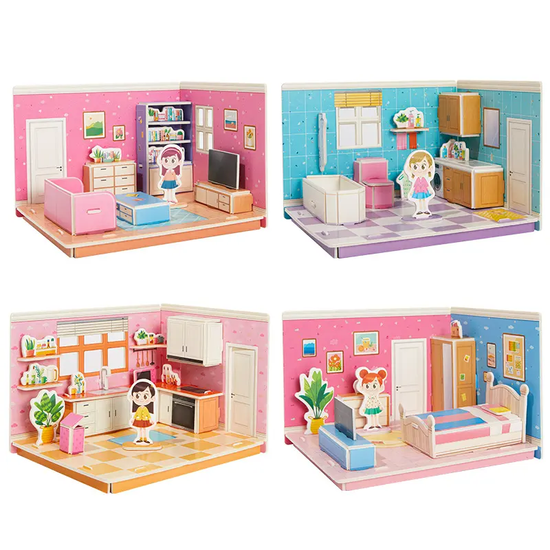 Puzzle 3D DIY bahan foam & paper mainan puzzle edukasi anak - BABY SERIES (Kado & Pajangan )