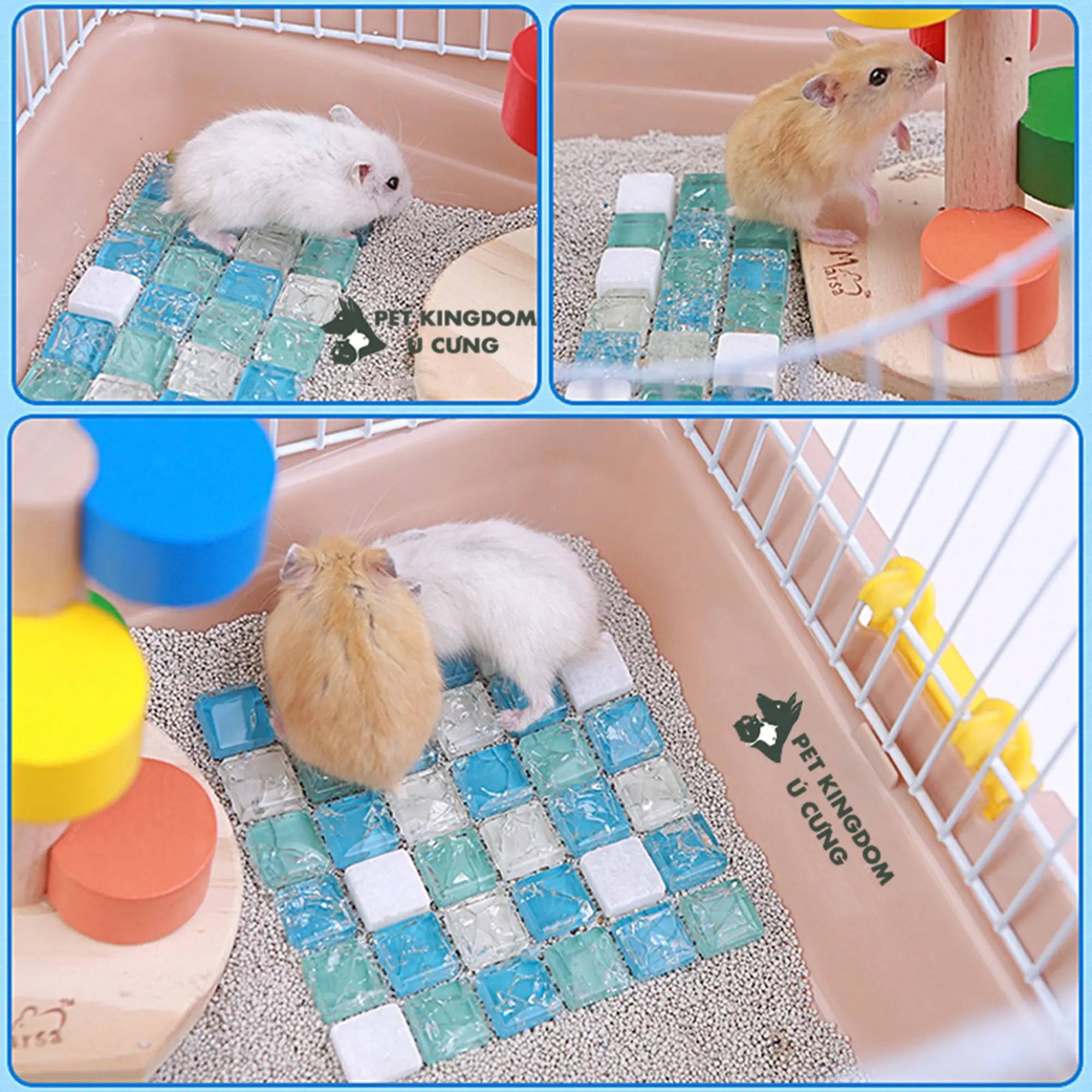 Đá làm mát tản nhiệt mùa hè cho hamster 10x10cm