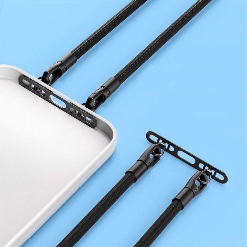 Product Introduction of Universal Ultra-thin Phone Lanyard Tab Stainless Steel Double Buckle Gasket Mobile Phone Lanyard Patch Anti-fall Anti-lost Phone Lanyard Clip Patch for Mobile Phone 14