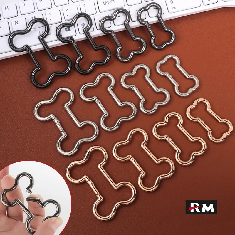 Zinc Alloy Open Spring Ring Bone-Shaped Spring Buckle Dumbbell-Shaped Bag Charm Buckle Hook Buckle Handbag Shoulder Strap Connecting Buckle Luggage Hardware Accessories Keychain
