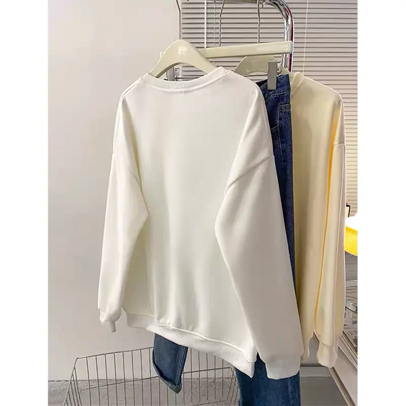 GB05*A0905 FORTEID.PRINT Sweater Lengan Panjang Hat printing Korean Style/Sweater Oversize/Baju Wanita/Switer Wanita/Switer/Street style Wanita Oversize Korean Style Sweater  Oversize crewneck Wanita   crewneck cewek aesthetic sweater oversized 3