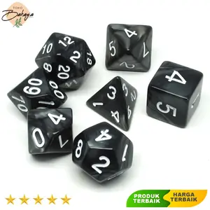 Dadu Polyhedral Bentuk D4 D6 D8 D10 D12 D20