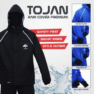 Jas hujan JACKET tojan bahan TEBAL dari TASLAN BIWAI ASY