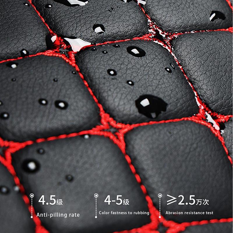 Product Introduction of 3PCS Car Cushion Set Four Seasons General Leather Embroidery Cushion Car Seat Cover Leather Minimalism Wear-resistant Non-slip Cushion 31