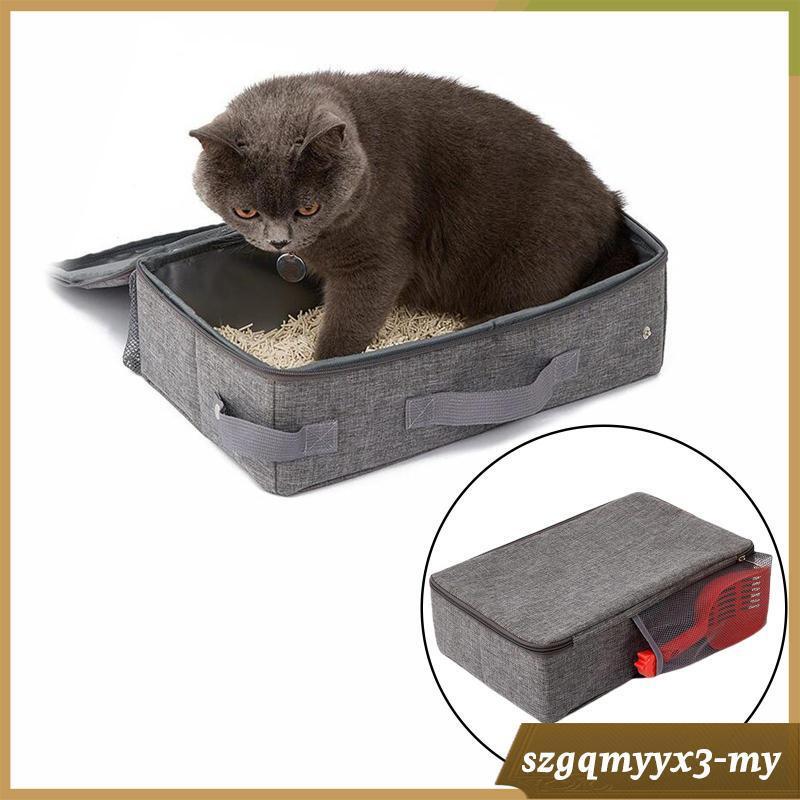Product Introduction of Folded Cat Toilet, with Dipper Waterproof Oxford Cloth with Handle Urinal Seat Potty Pet for Travel Outdoor Kitty Kitten 21