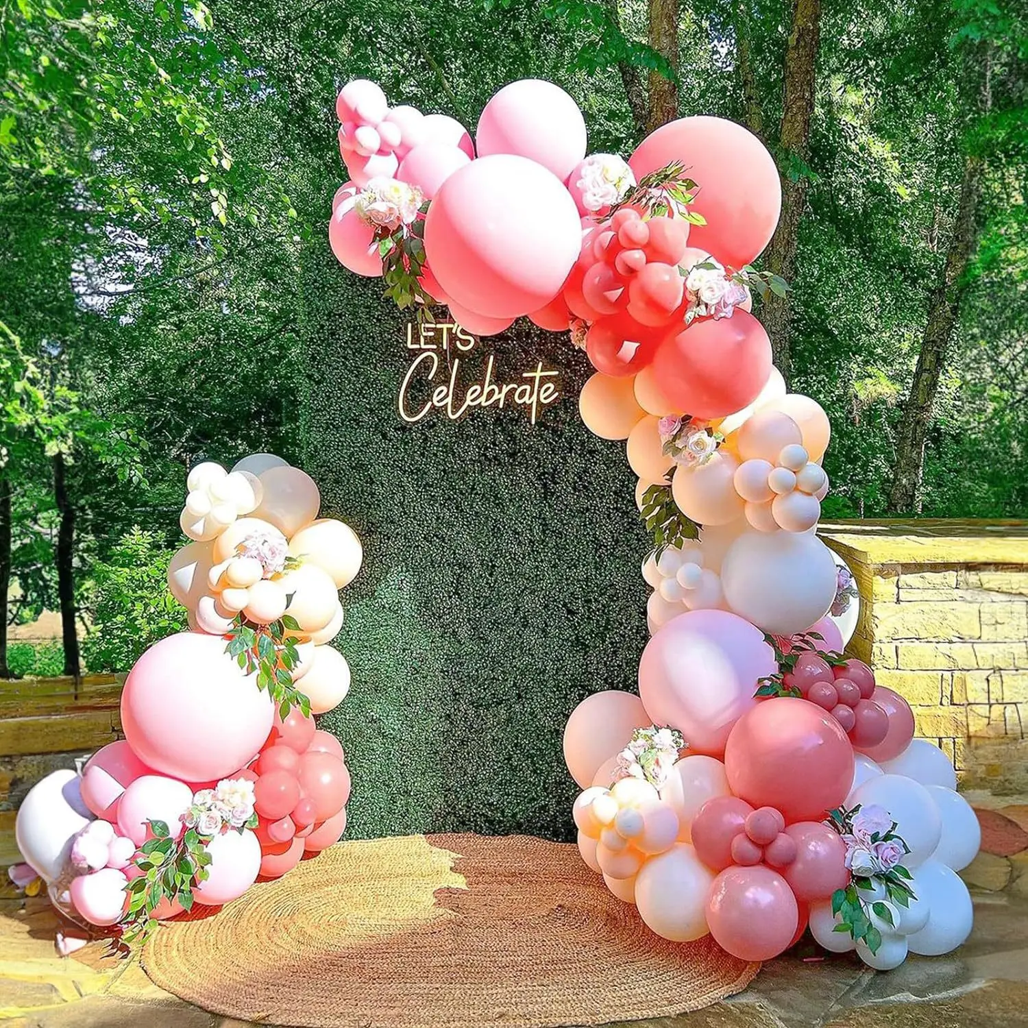 Cute Pink Balloon Arch Set Room Decoration Birthday Party Decoration Balloon