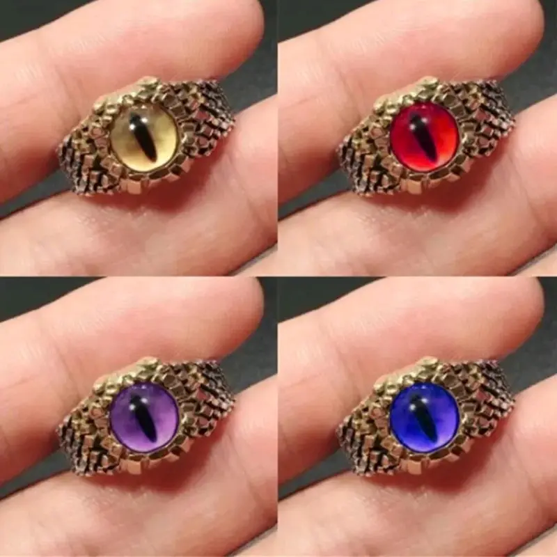 Cincin Desain Mata Kucing Merah (Adjustable) 4