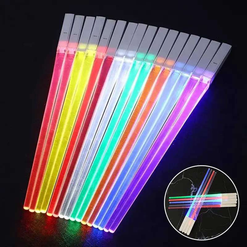 Đũa Phát Sáng LED Lightsaber, Có Thể Tháo Rời Và Có Thể Giặt Được, Có Thể Tái Sử Dụng, Bộ Đồ Ăn Miễn Phí, Cho Bữa Tối Nhà Bếp, 1 Chiếc