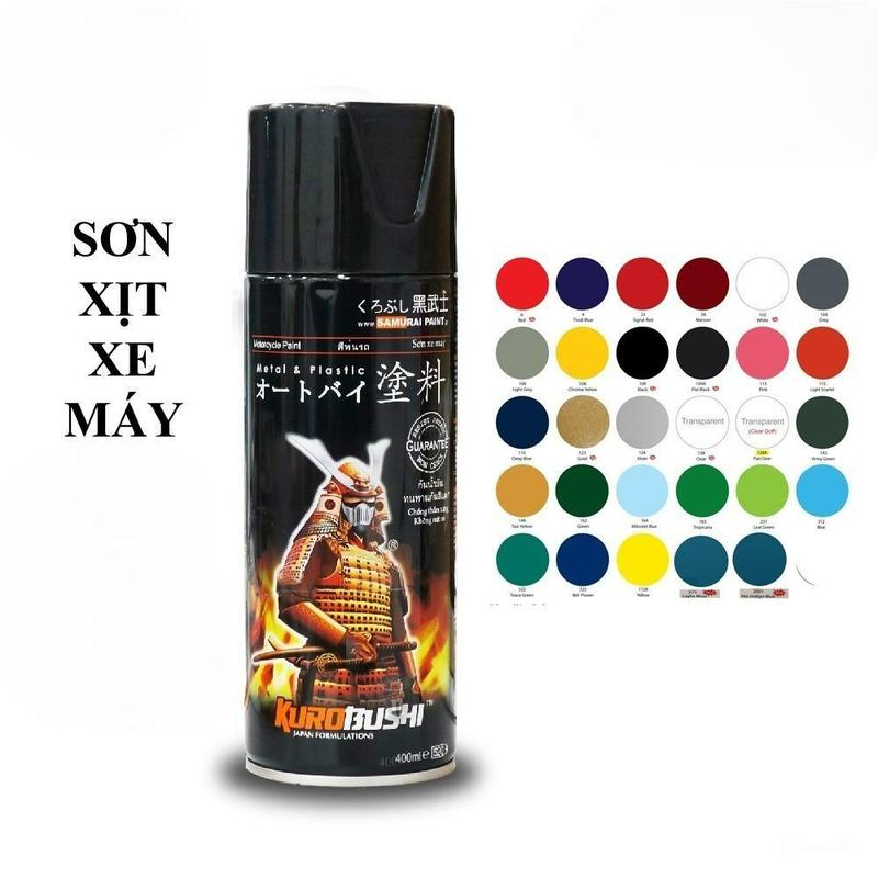 Sơn Samurai Đủ Màu Đen Trắng Đỏ Sơn Chiu Nhiệt Lót Phủ Bóng