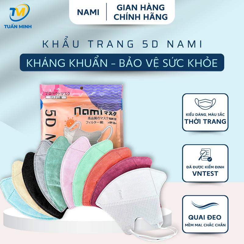 {Túi ZIP} - Combo 200c Khẩu Trang 5D Kháng Khuẩn Nami Voi Phụ Kiện