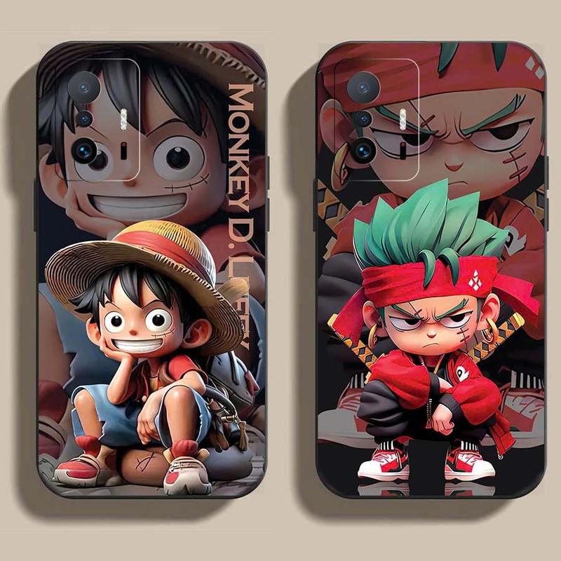 Ốp Lưng Dành Cho Xiaomi 11T 5G, 11T Pro 5G cạnh viền vuông, có bảo vệ camera in hình ONE PIECE, GOKU