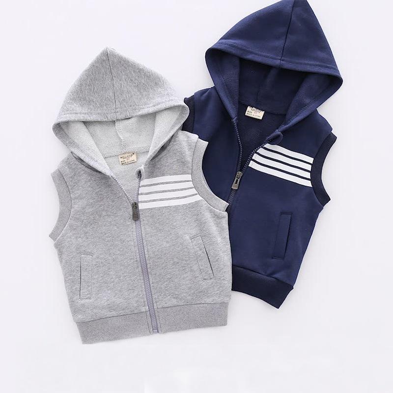 Áo khoác thu đông bé trai Áo gilê có mũ chất nỉ da cá cao cấp cho bé từ 7-28kg - Moobaby Shop