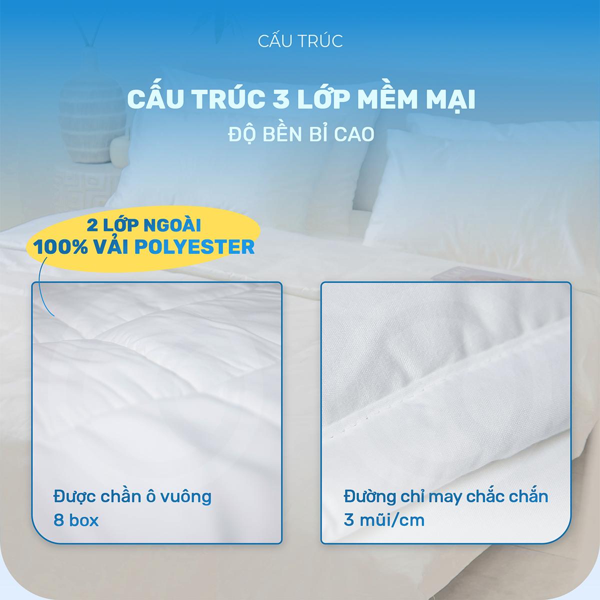 Bông chăn không vón cục giữ ấm cực tốt