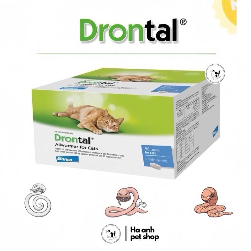 (Elanco chính hãng) Xổ giun drontal cho mèo 1 viên